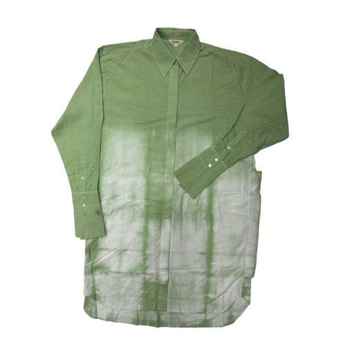 Tie Dyed Shirt Dress (green)
